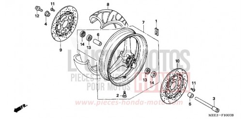 ROUE AVANT CBR600RR4 de 2004